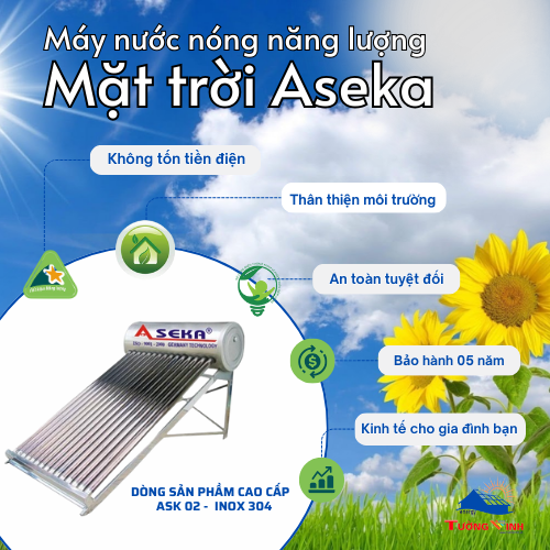 Máy nước nóng năng lượng aseka 300L - Inox 316 - Ảnh 7