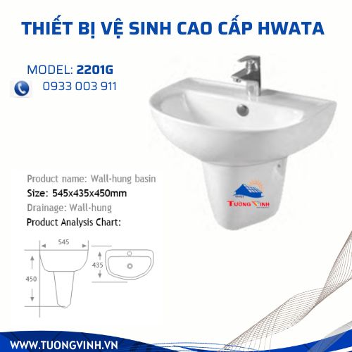 Chậu rửa mặt lavabo 2201G