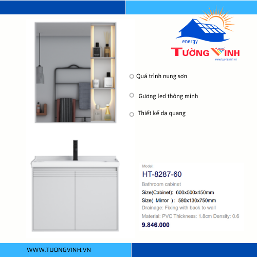 Alternative view of Lavabo hwata 8287- 60cm