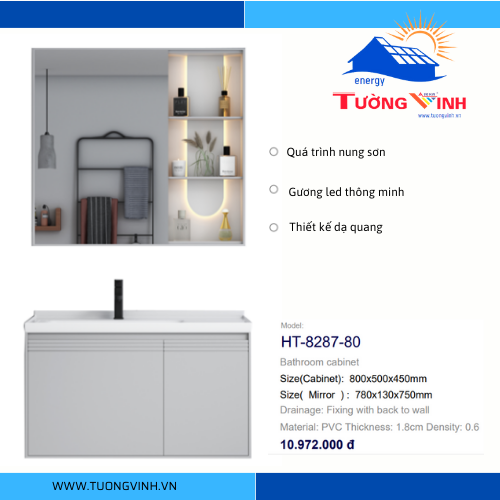 Alternative view of Lavabo hwata 8287 - 80cm