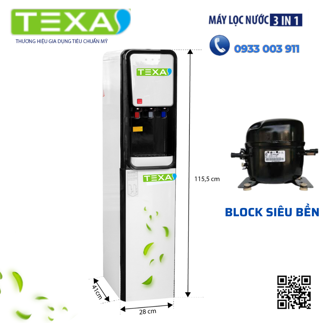 Máy lọc nước TEXAS nóng lạnh 3 chức năng